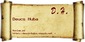 Deucs Huba névjegykártya